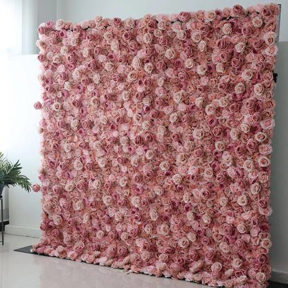 Unveils: Rosé Reverie – An Enchanting Mélange of Dusky Pink & Delicate Cream Fabric Roses – Ideal Floral Mural for Sophisticated Soirees, Bridal Showers & Luxe Home Accents-VF-221