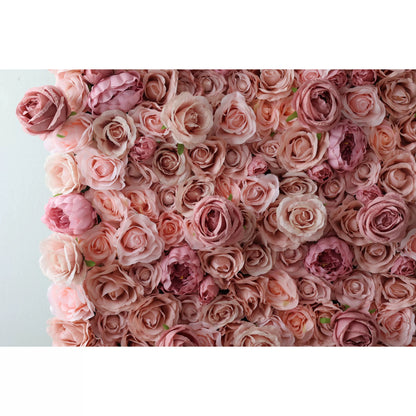 Unveils: Rosé Reverie – An Enchanting Mélange of Dusky Pink & Delicate Cream Fabric Roses – Ideal Floral Mural for Sophisticated Soirees, Bridal Showers & Luxe Home Accents-VF-221