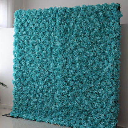 Roll Up Fabric Artificial Flower Wall Wedding Backdrop, Floral Party Decor, Event Photography-VF-104