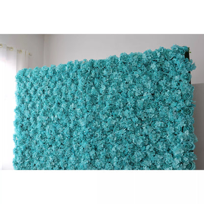 Roll Up Fabric Artificial Flower Wall Wedding Backdrop, Floral Party Decor, Event Photography-VF-104