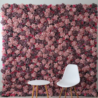 Roll Up Artificial Flower Wall Backdrop: Rose Blush Ensemble - From Romantic Events to Tranquil Corners-VF-230