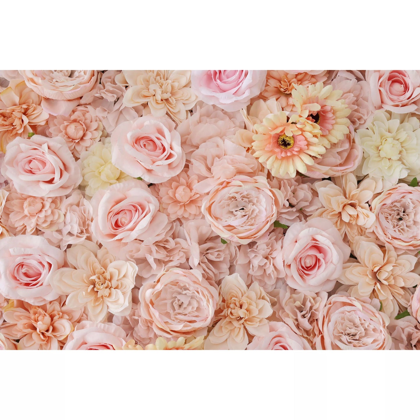 Roll Up Artificial Flower Wall Backdrop: Pastel Perfection - A Whimsical Wonderland of Soft Hues and Gentle Beauty-VF-238