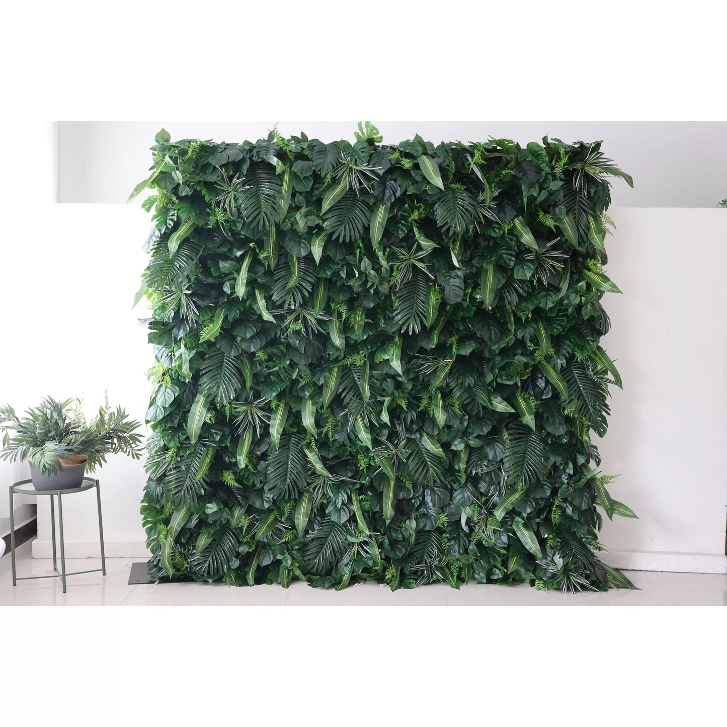 Valar Foliage Roll Up Artificial Plant Wall Backdrop: Verdant Rainforest - Immersive Greenery for Any Event-VF-240