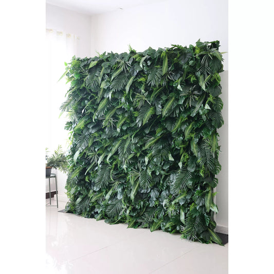 Valar Foliage Roll Up Artificial Plant Wall Backdrop: Verdant Rainforest - Immersive Greenery for Any Event-VF-240