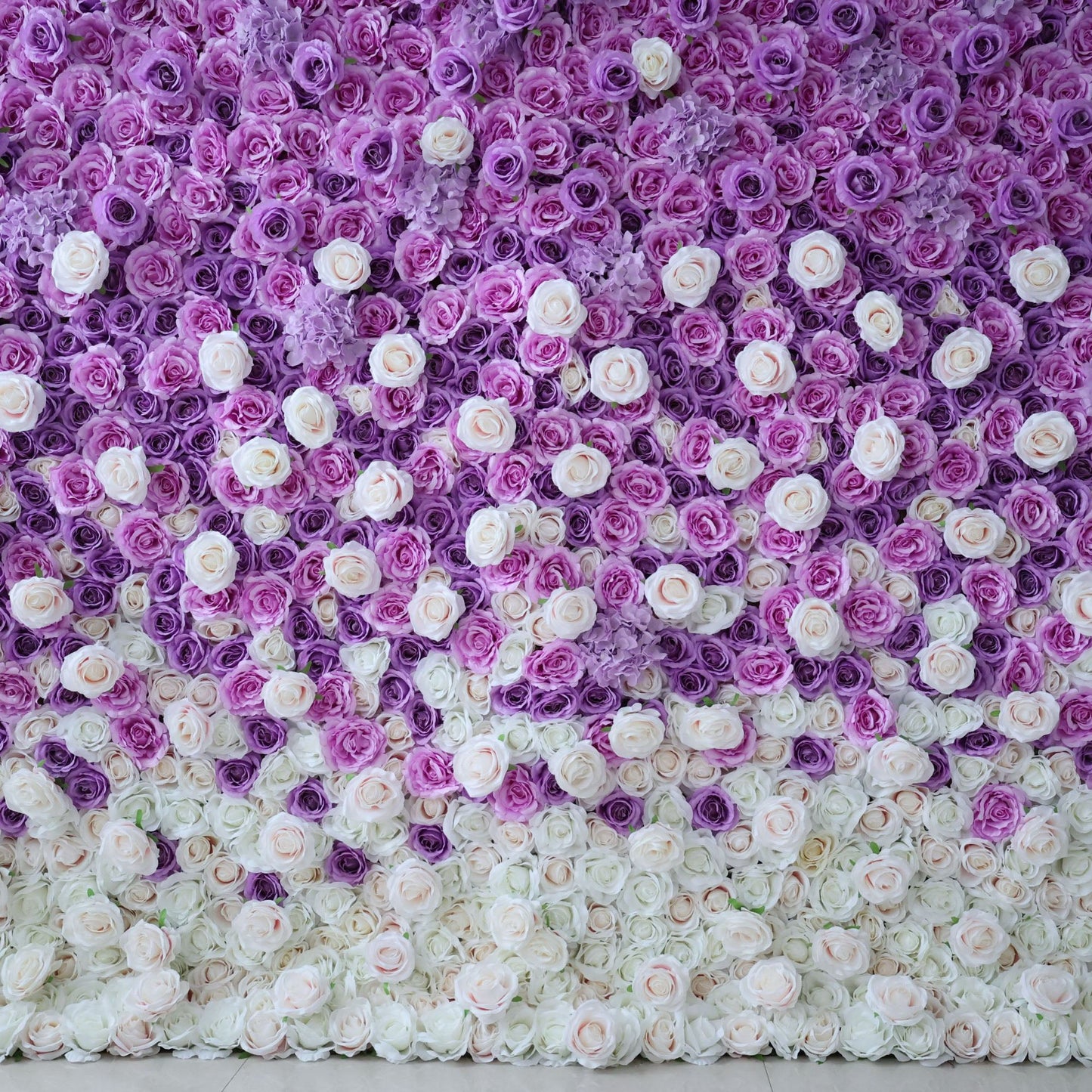 Roll Up Fabric Artificial Flower Wall Wedding Backdrop, Floral Party Decor, Event Photography-VF-314