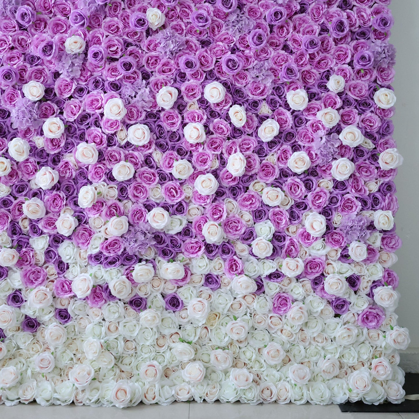 Roll Up Fabric Artificial Flower Wall Wedding Backdrop, Floral Party Decor, Event Photography-VF-314