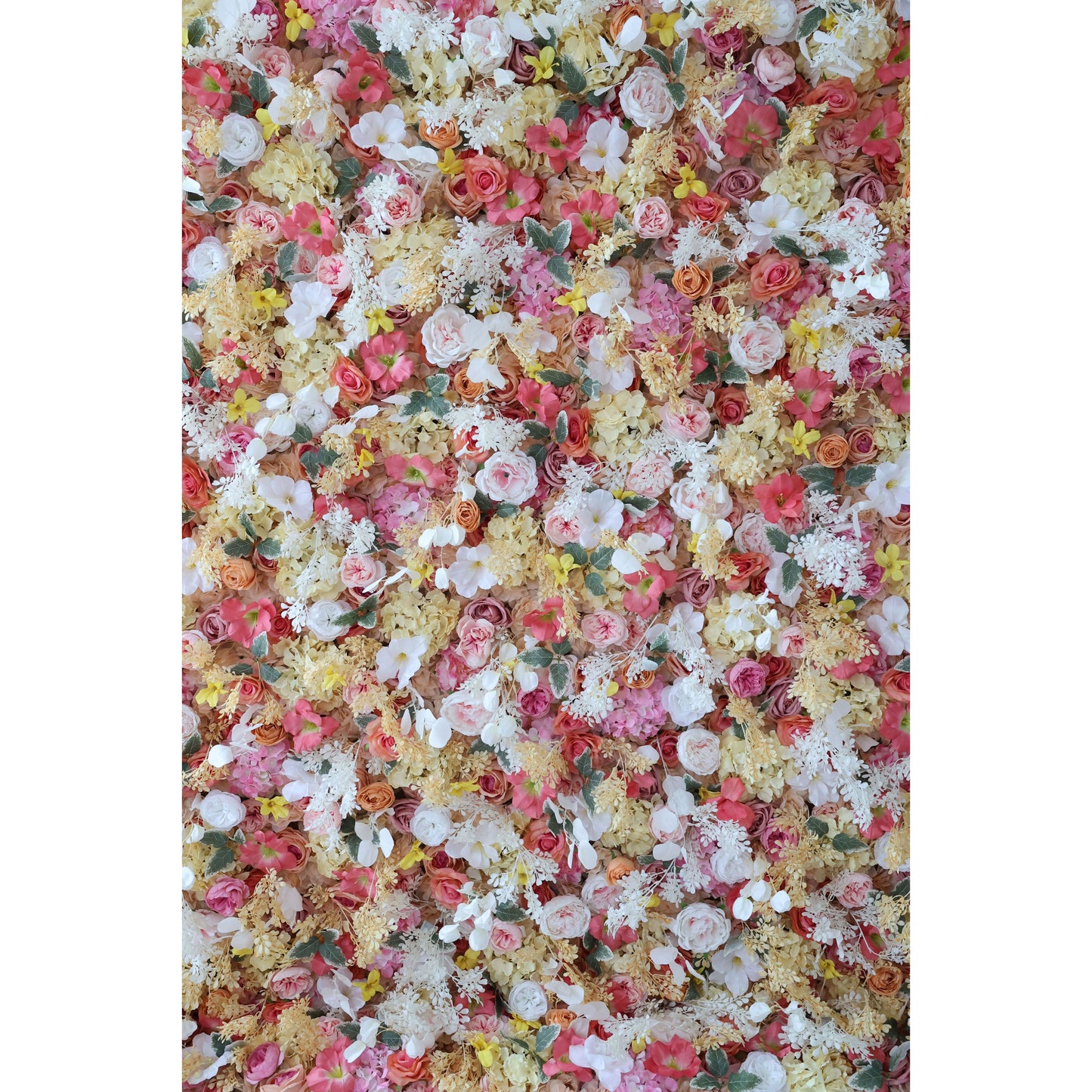 Roll Up Fabric Artificial Flower Wall Wedding Backdrop, Floral Party Decor, Event Photography-VF-336