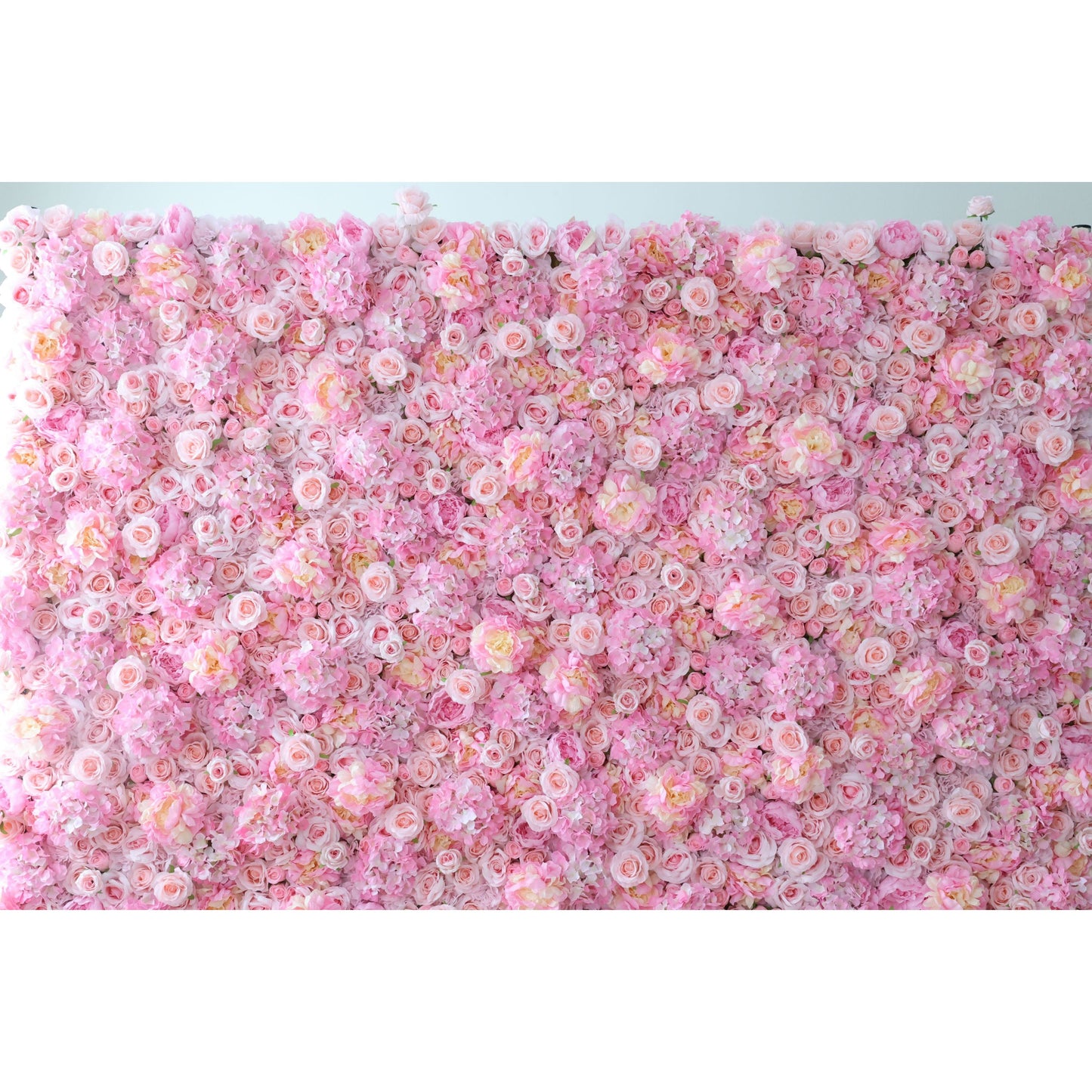 Roll Up Fabric Artificial Flower Wall Wedding Backdrop, Floral Party Decor, Event Photography-VF-337