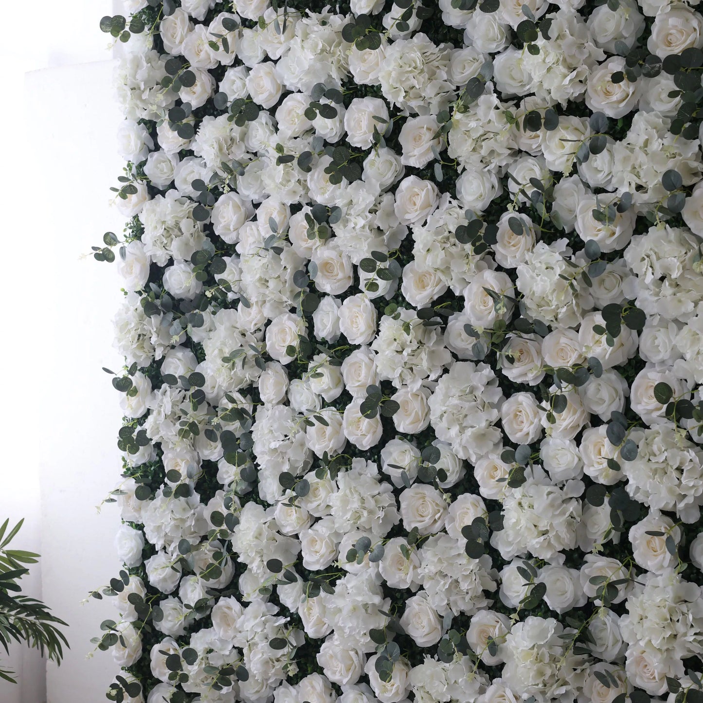 Roll Up Fabric Artificial Flower Wall Wedding Backdrop, Floral Party Decor, Event Photography-VF-123