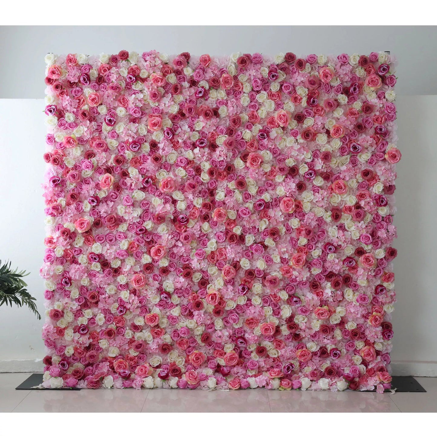 Flowers Artificial Rose Wall Backdrop: Enchanted Blossoms - The Romantic Rhapsody Collection-VF-259