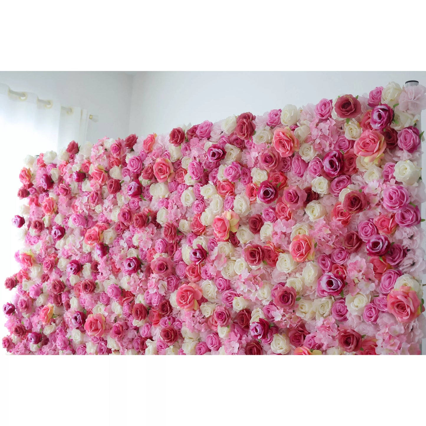 Flowers Artificial Rose Wall Backdrop: Enchanted Blossoms - The Romantic Rhapsody Collection-VF-259