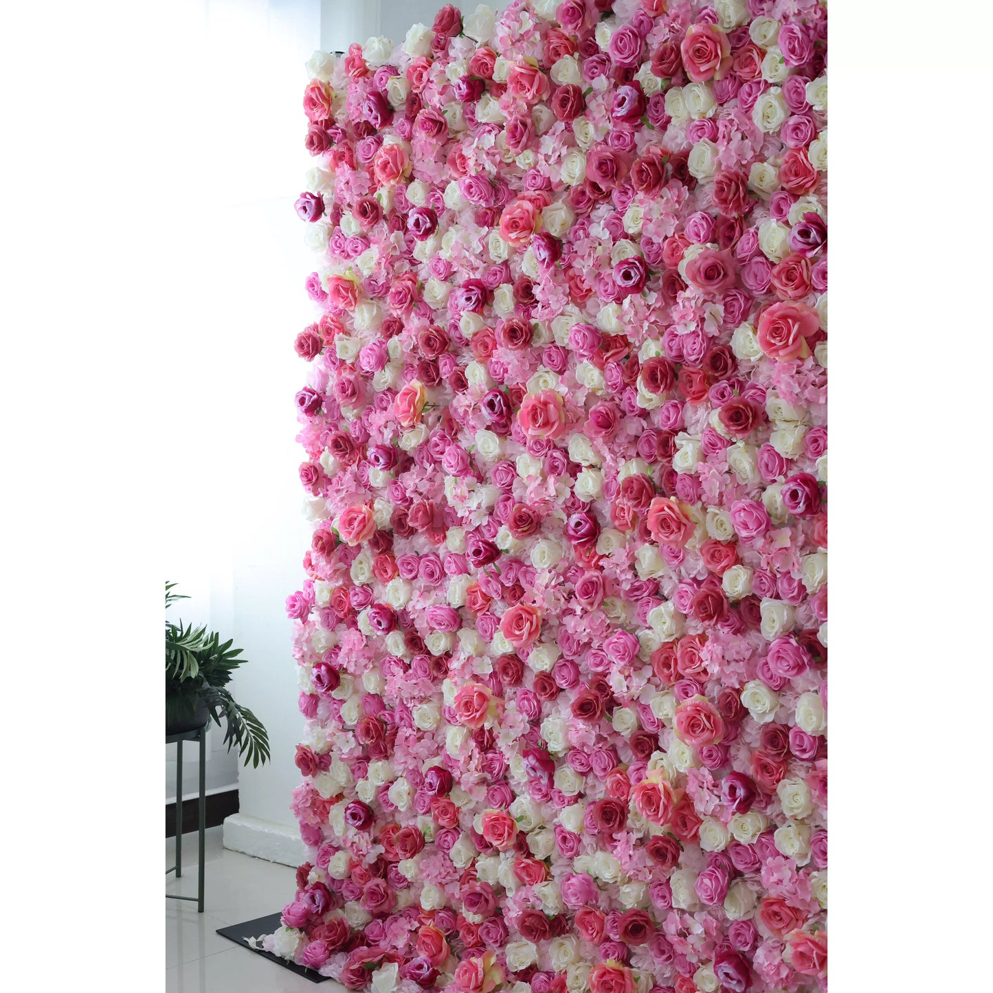 Flowers Artificial Rose Wall Backdrop: Enchanted Blossoms - The Romantic Rhapsody Collection-VF-259