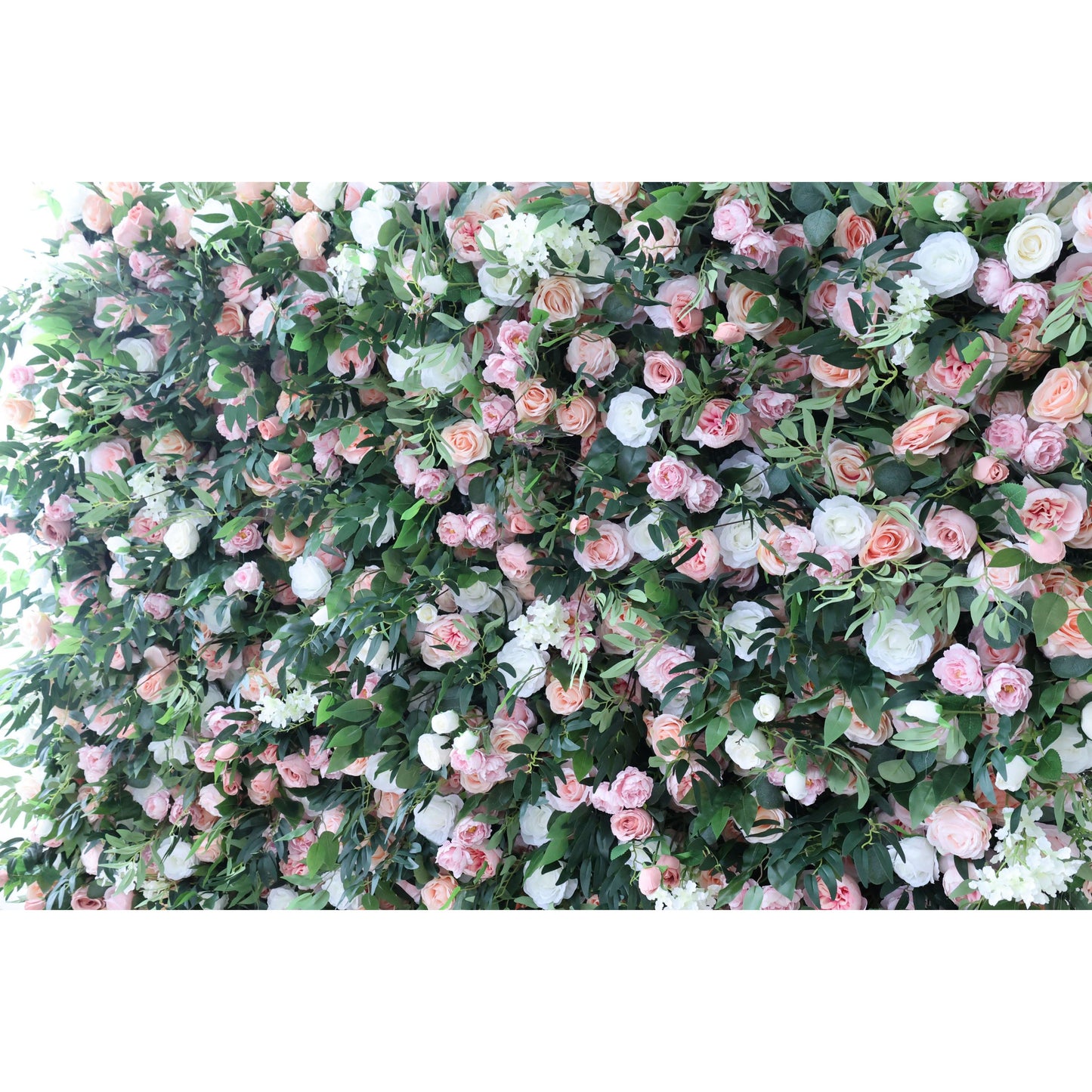 Roll Up Fabric Artificial Flower Wall Wedding Backdrop, Floral Party Decor, Event Photography-VF-341