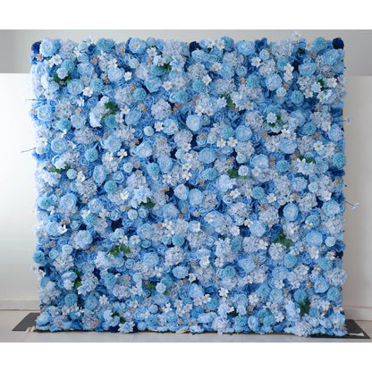 Introduces: Azure Blooms Gala – An Enchanting Medley of Sky Blue & Pearly White Fabric Flowers – Prime Floral Display for Summer Fetes, Celebrations & Modern Home Accents-VF-219-4