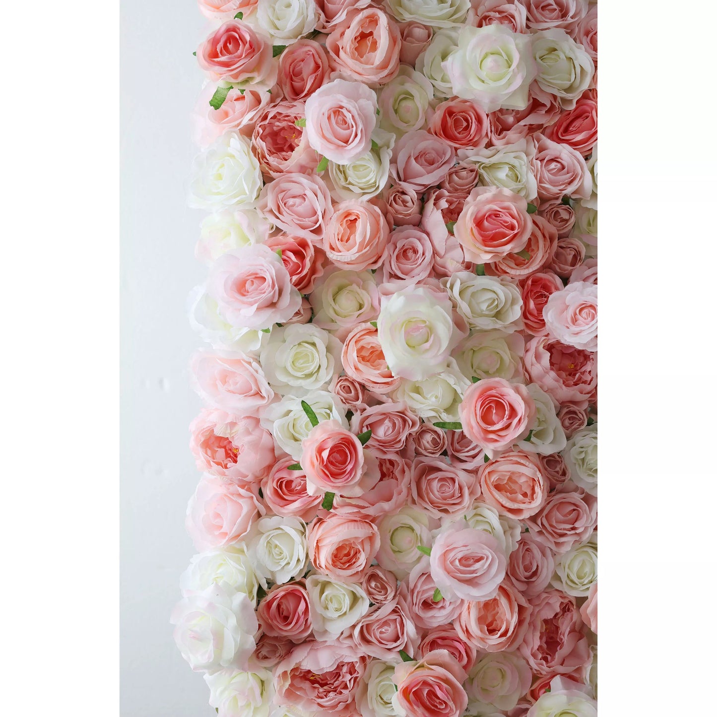 Flowers Artificial Rose Wall Backdrop: Whispering Petals - The Serene Sonnet Collection-VF-260