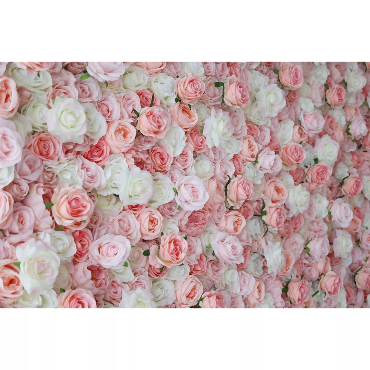 Flowers Artificial Rose Wall Backdrop: Whispering Petals - The Serene Sonnet Collection-VF-260