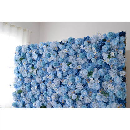 Introduces: Azure Blooms Gala – An Enchanting Medley of Sky Blue & Pearly White Fabric Flowers – Prime Floral Display for Summer Fetes, Celebrations & Modern Home Accents-VF-219-4