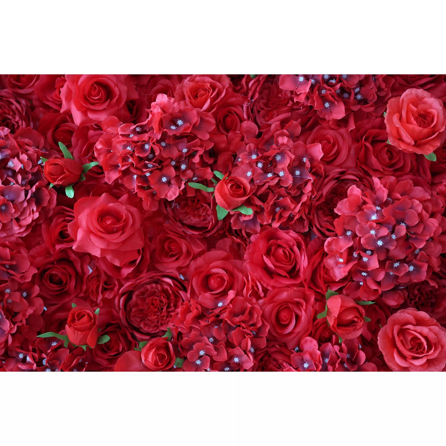 Flowers Artificial Rose Wall Backdrop: Crimson Cascade - The Passionate Pulse Collection-VF-261