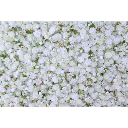 Roll Up Fabric Artificial Flower Wall Wedding Backdrop, Floral Party Decor, Event Photography-VF-342