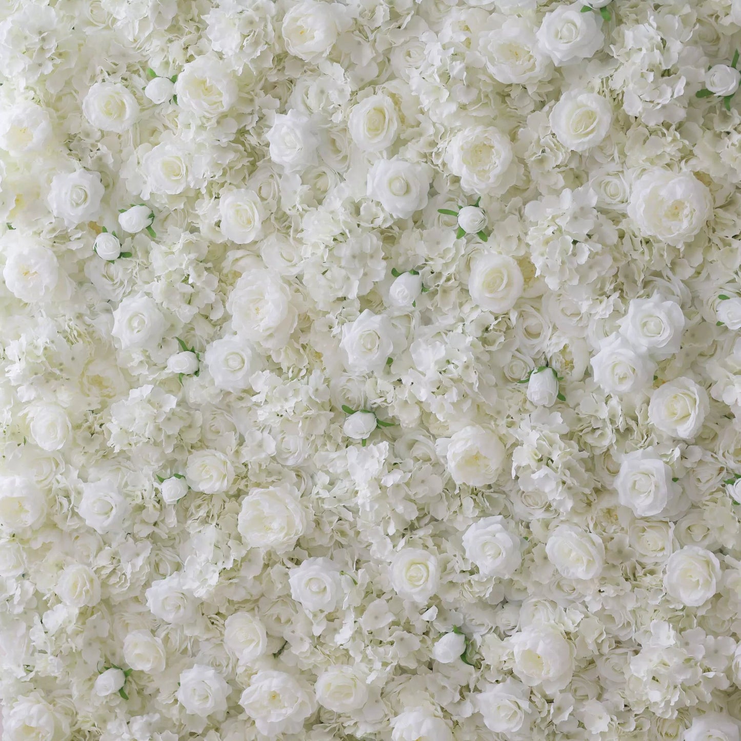 Roll Up Fabric Artificial Lemon Green and White Rose Flower Wall Wedding Backdrop, Floral Party Decor, Event Photography-VF-056