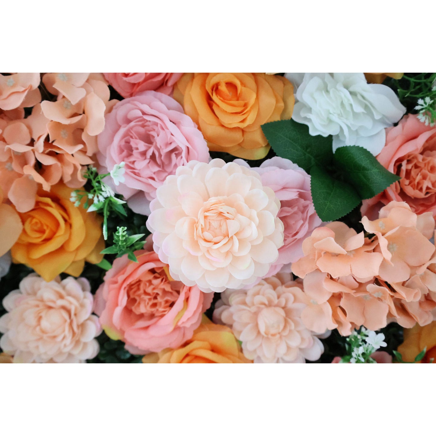 Roll Up Fabric Artificial Flower Wall Wedding Backdrop, Floral Party Decor, Event Photography-VF-343