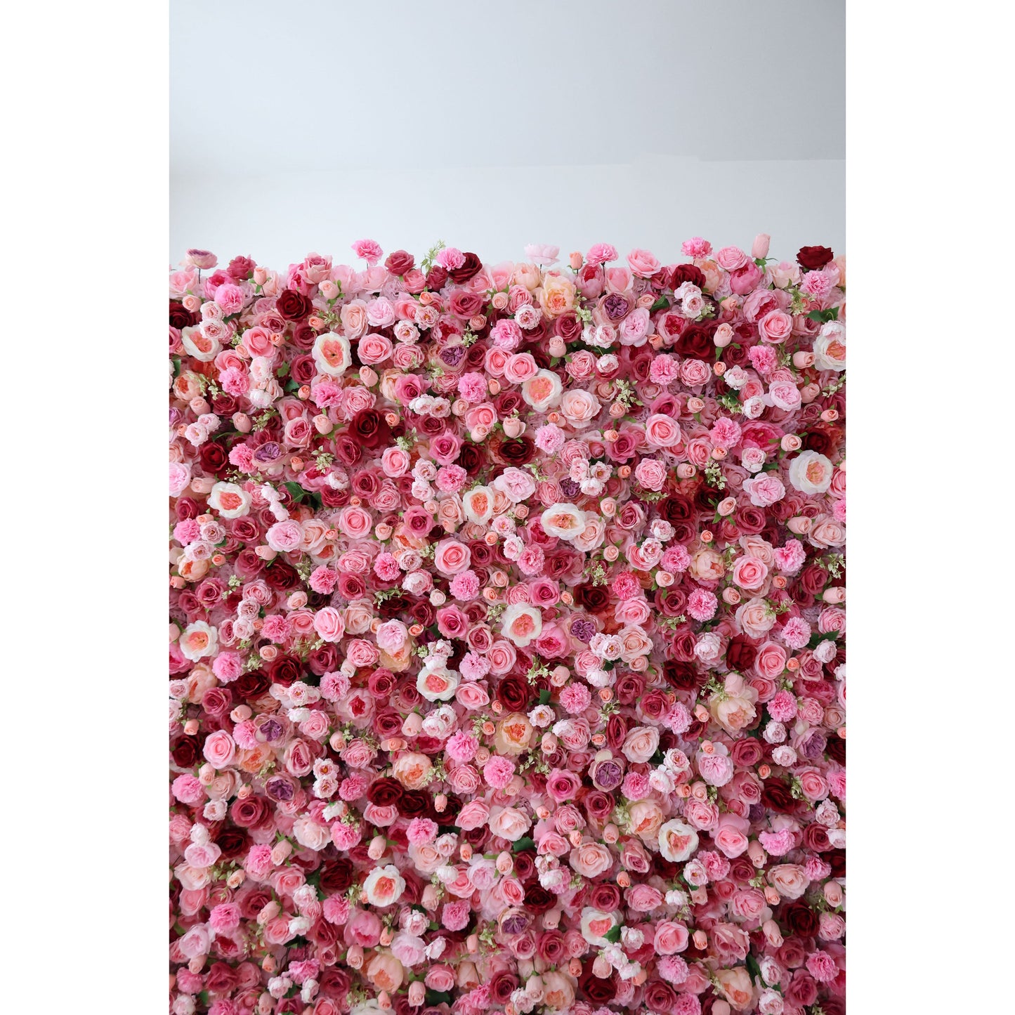 Roll Up Fabric Artificial Flower Wall Wedding Backdrop, Floral Party Decor, Event Photography-VF-344