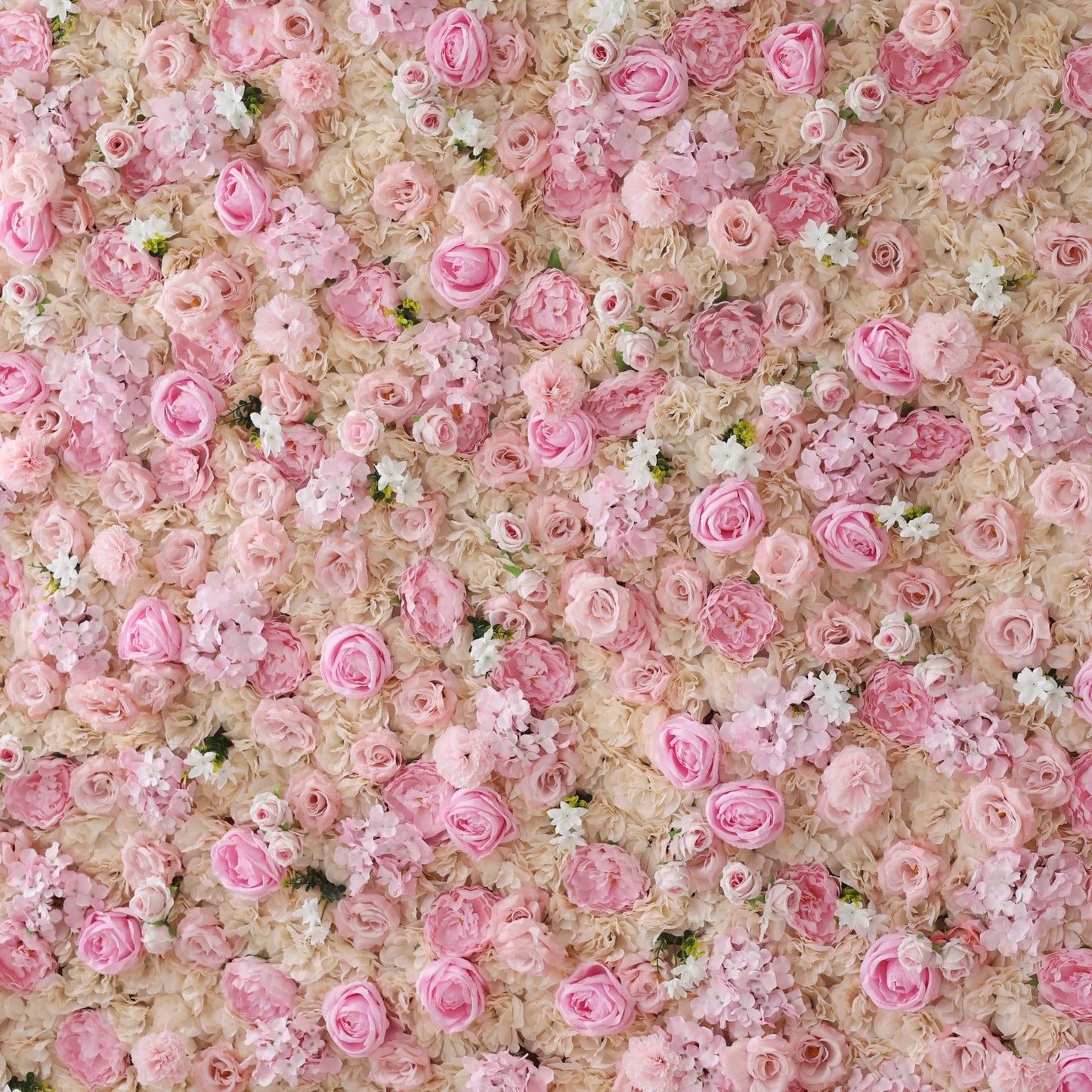 Flowers Artificial Floral Wall Backdrop: Blossom Bliss Artificial Floral Wall Backdrop: Enchanted Pink Rose Edition-VF-267