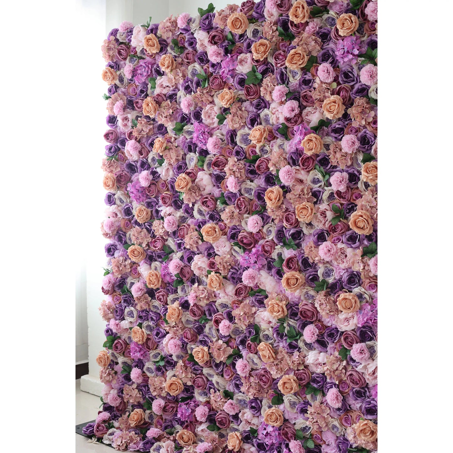 Flowers Artificial Floral Wall Backdrop: Lavish Lavender Lushness - The Radiance of Rosy Romance-VF-250