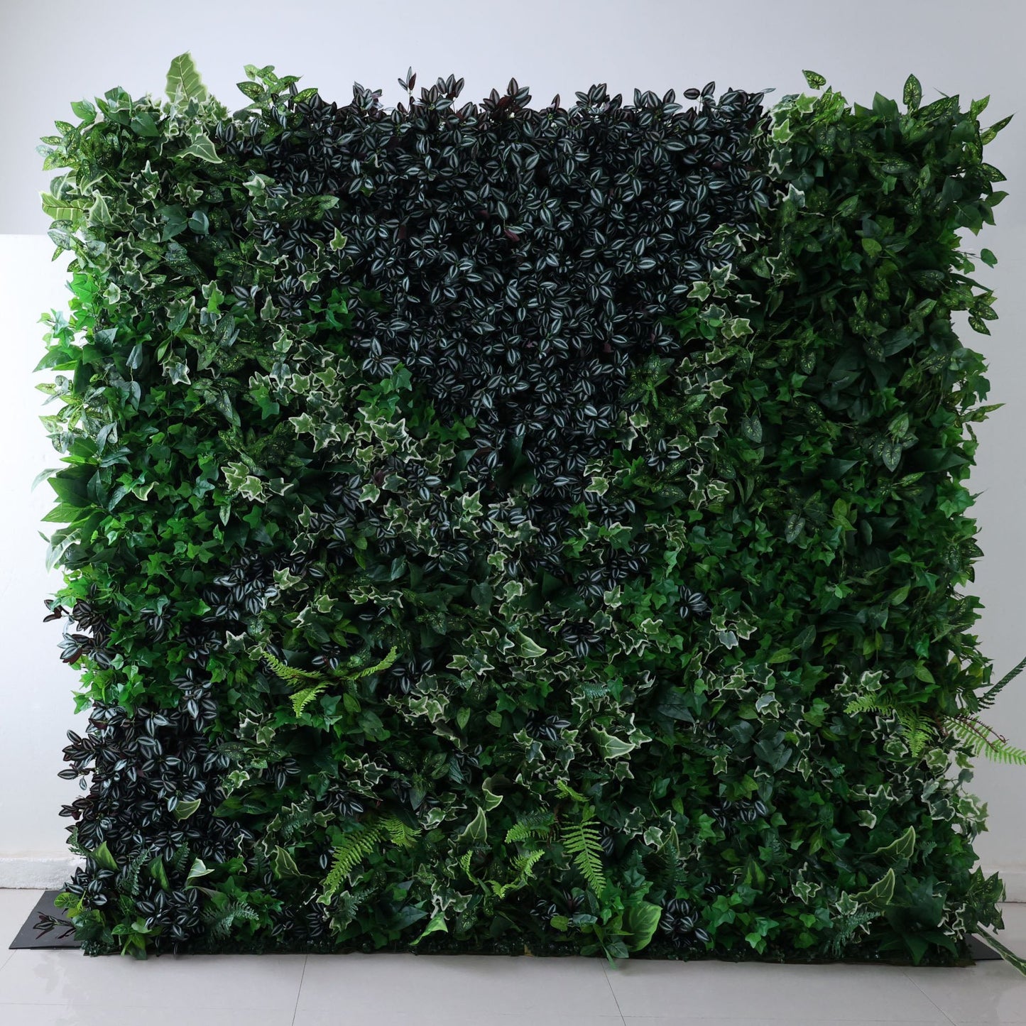 Roll Up Fabric Artificial Green Leaves Flower Wall Wedding Backdrop, Floral Party Decor, Event Photography-VF-351