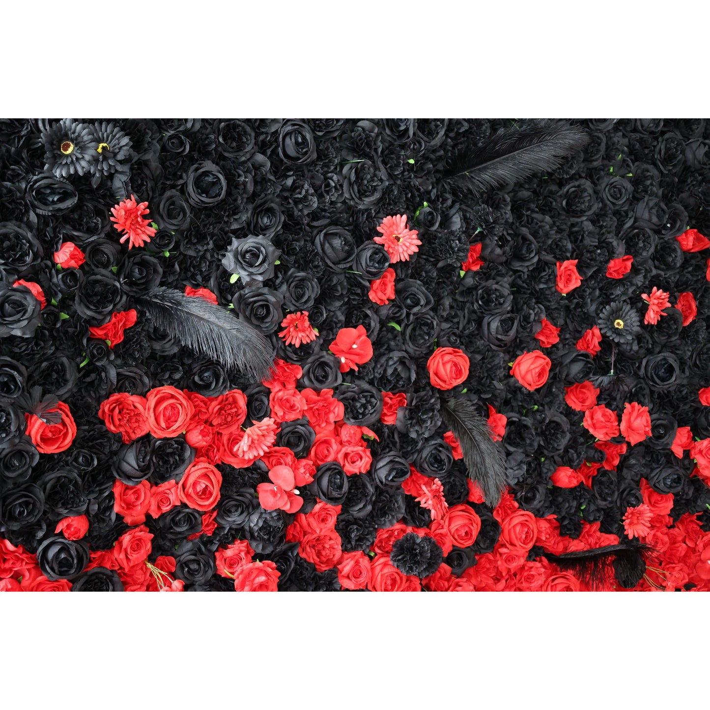 Roll Up Fabric Artificial Flower Wall Wedding Backdrop, Floral Party Decor, Event Photography-VF-352