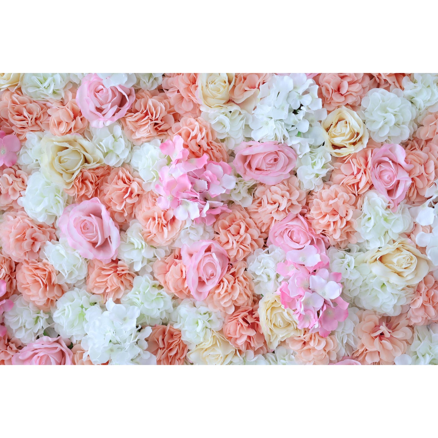 Roll Up Fabric Artificial Flower Wall Wedding Backdrop, Floral Party Decor, Event Photography-VF-356