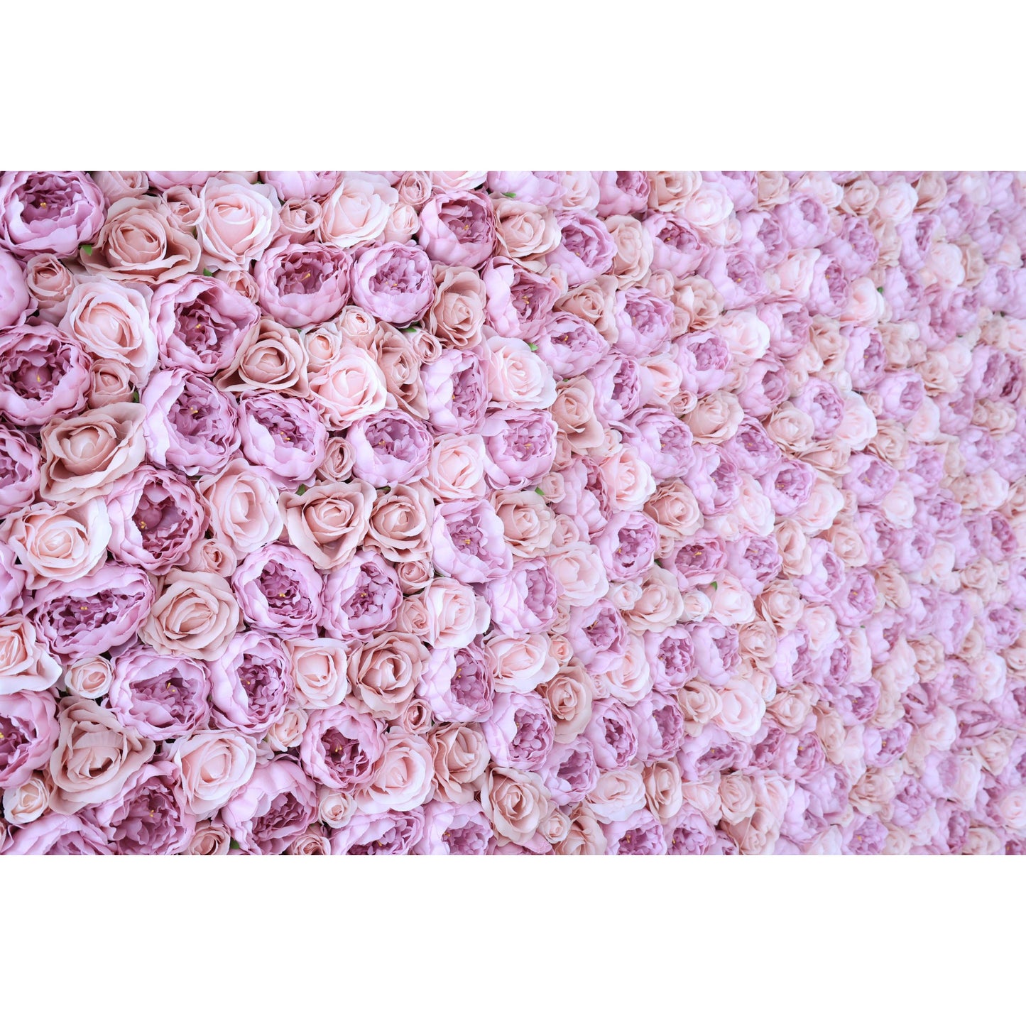 Roll Up Fabric Artificial Flower Wall Wedding Backdrop, Floral Party Decor, Event Photography-VF-355