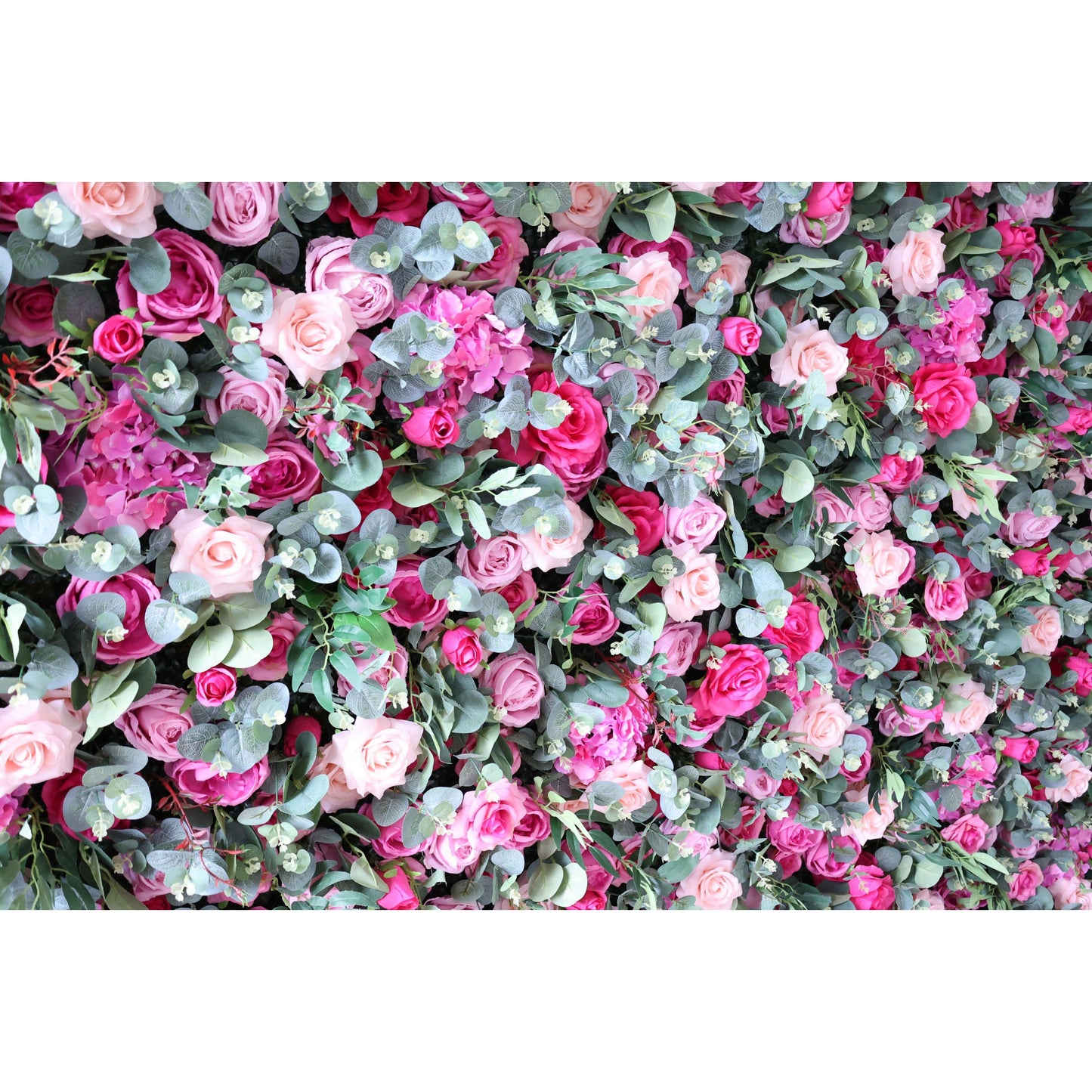 Roll Up Fabric Artificial Flower Wall Wedding Backdrop, Floral Party Decor, Event Photography-VF-362