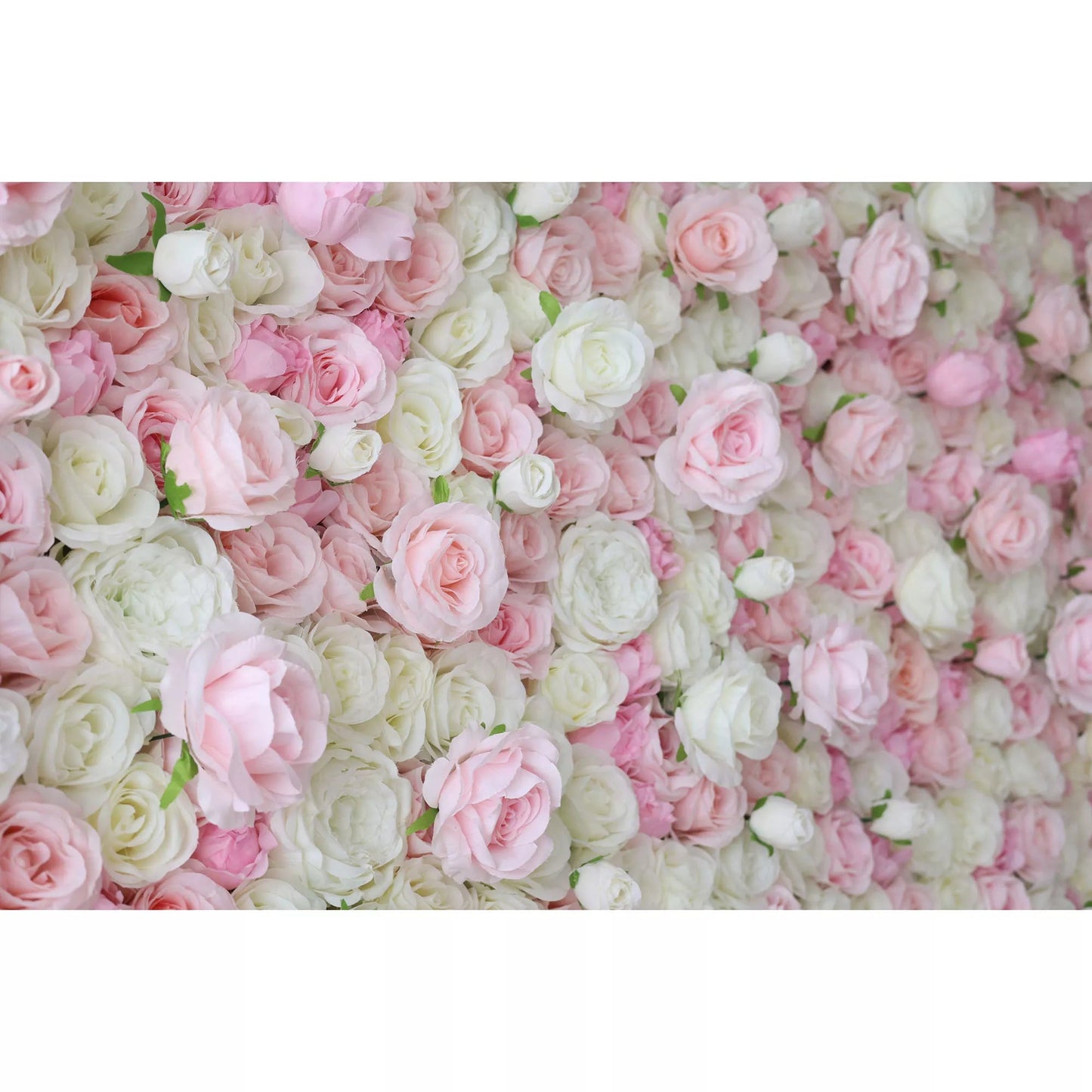 Roll Up Fabric Artificial Mix Cavern Pink and Lemon White Flower Wall Wedding Backdrop, Floral Party Decor, Event Photography-VF-085