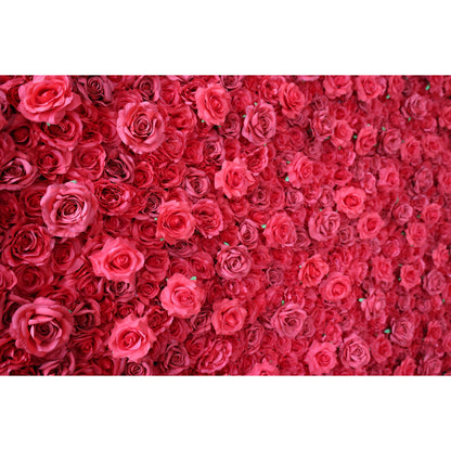 Roll Up Fabric Artificial Flower Wall Wedding Backdrop, Floral Party Decor, Event Photography-VF-361-2