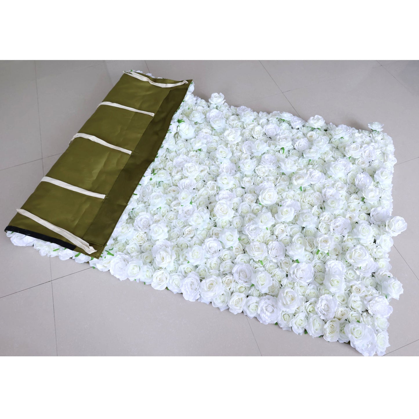 Roll Up Fabric Artificial Flower Wall Wedding Backdrop, Floral Party Decor, Event Photography-VF-361