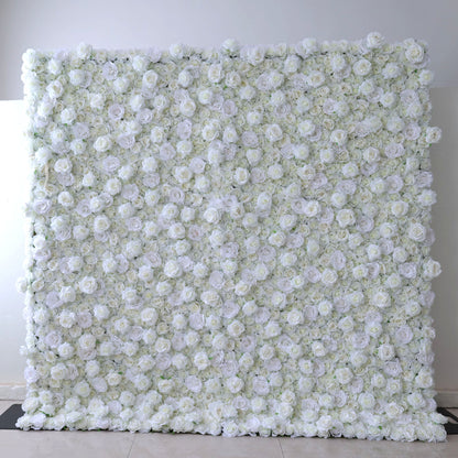 Roll Up Fabric Artificial Flower Wall Wedding Backdrop, Floral Party Decor, Event Photography-VF-361