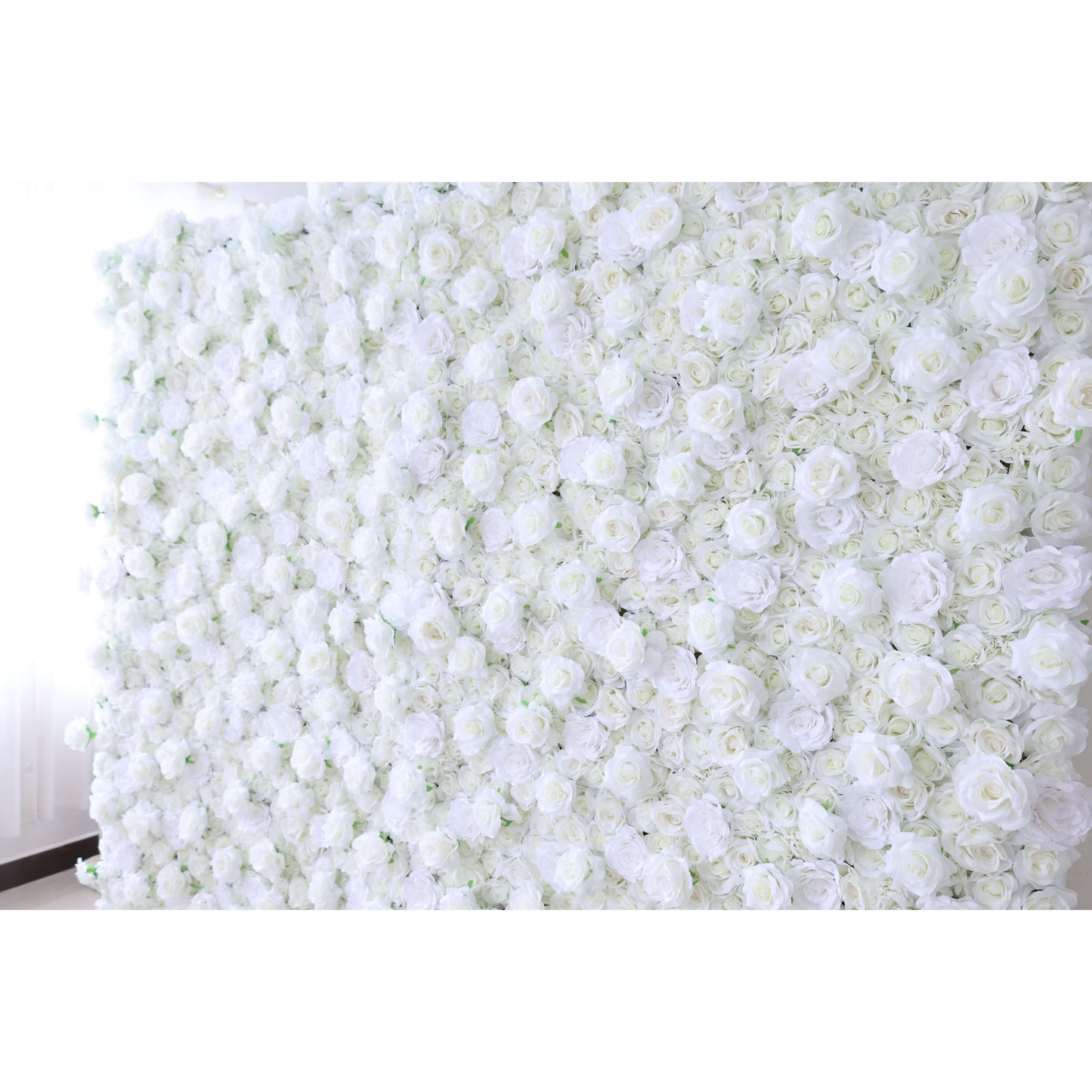 Roll Up Fabric Artificial Flower Wall Wedding Backdrop, Floral Party Decor, Event Photography-VF-361