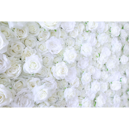 Roll Up Fabric Artificial Flower Wall Wedding Backdrop, Floral Party Decor, Event Photography-VF-361