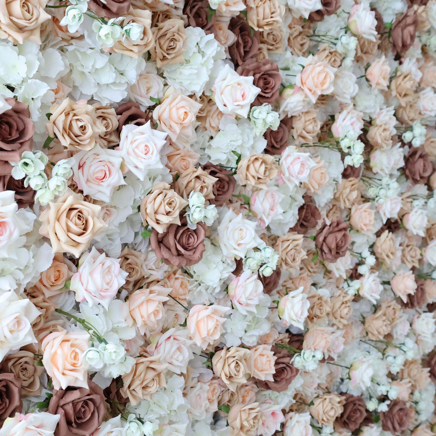 Roll Up Fabric Artificial Flower Wall Wedding Backdrop, Floral Party Decor, Event Photography-VF-295