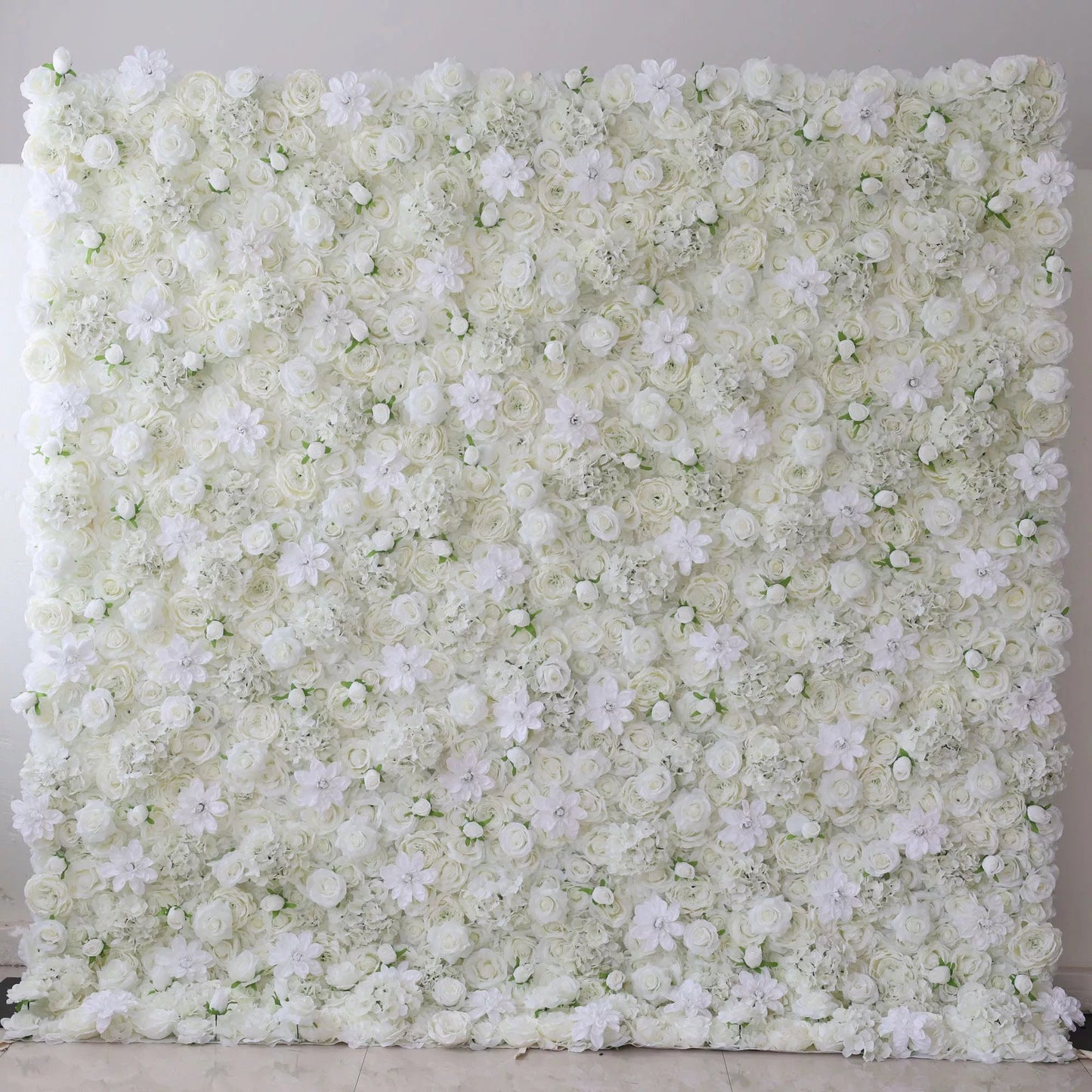 Flowers Artificial Rose Wall Backdrop: Ethereal Elegance - The Serene Symphony Collection-VF-261-2