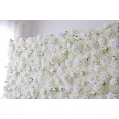 Flowers Artificial Rose Wall Backdrop: Ethereal Elegance - The Serene Symphony Collection-VF-261-2