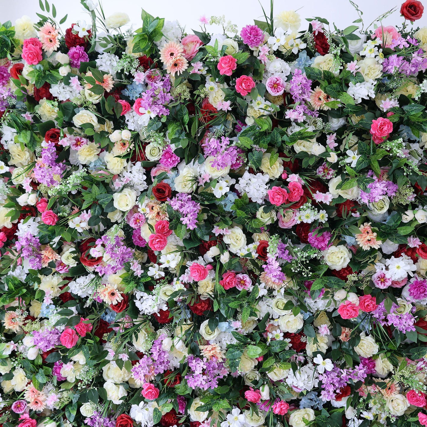 Roll Up Fabric Artificial Flower Wall Wedding Backdrop, Floral Party Decor, Event Photography-VF-370