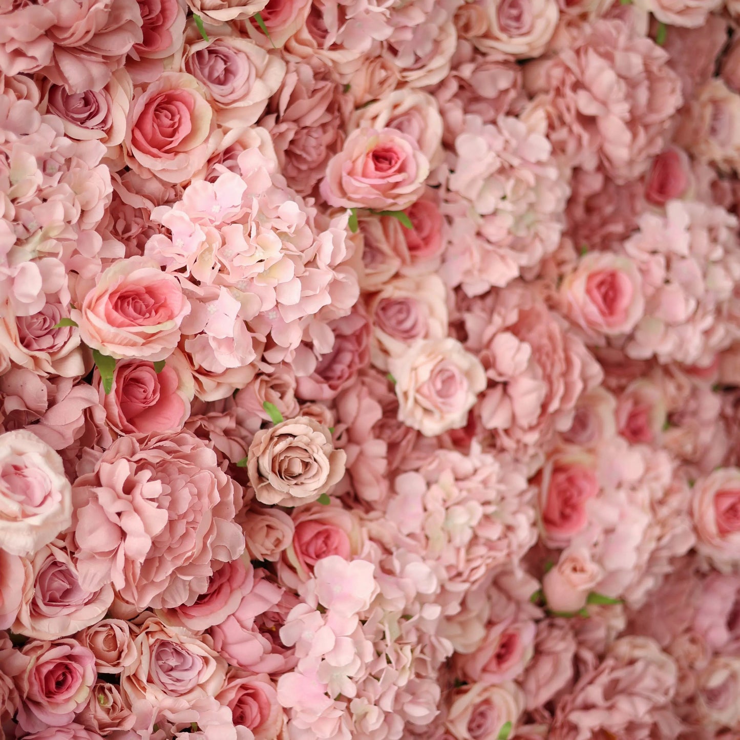 Roll Up Fabric Artificial Brandy Pink Rose Flower Wall Wedding Backdrop, Floral Party Decor, Event Photography-VF-053