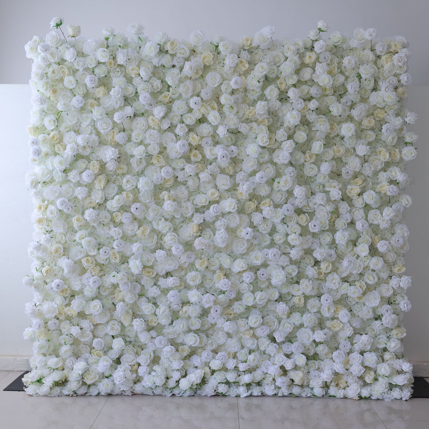 Roll Up Fabric Artificial Flower Wall Wedding Backdrop, Floral Party Decor, Event Photography-VF-369