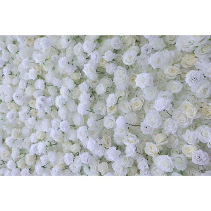 Roll Up Fabric Artificial Flower Wall Wedding Backdrop, Floral Party Decor, Event Photography-VF-369