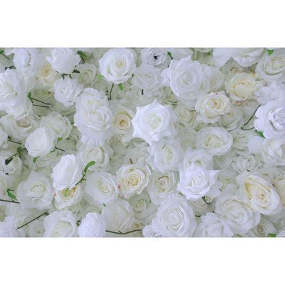 Roll Up Fabric Artificial Flower Wall Wedding Backdrop, Floral Party Decor, Event Photography-VF-369