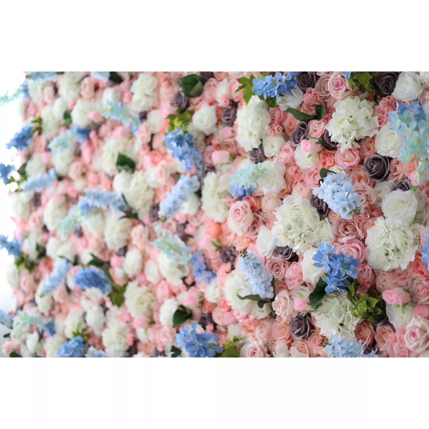 Roll Up Fabric Artificial Flower Wall Wedding Backdrop, Floral Party Decor, Event Photography-VF-128