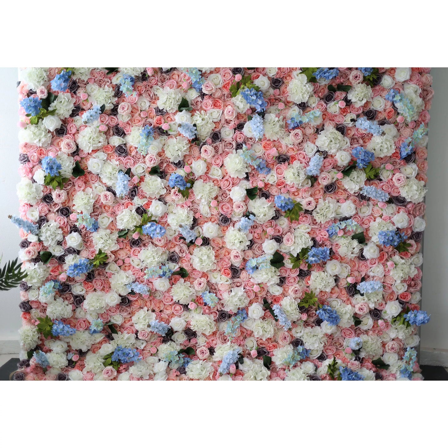 Roll Up Fabric Artificial Flower Wall Wedding Backdrop, Floral Party Decor, Event Photography-VF-128