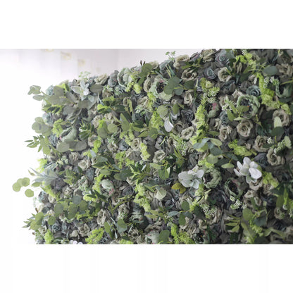 Presents: Enchanted Forest – A Dense Mélange of Varied Greenery with Subtle White Accents – An Ideal Green Wall for Eco-Conscious Celebrations, Botanical Themes & Naturalistic Interior Designs-VF-222-3